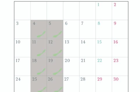 4月営業カレンダー